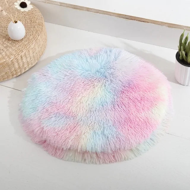 Fluffy Round Pet Mat Bed